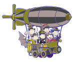 Steampunk (Airship) - Osomatsu-san Hesokuri Wars: Battle of the NEETs