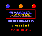 High Score Screen Elements - Marble Madness (Game Boy Color)
