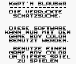 Game Boy Error Message - Käpt'n Blaubär: Die Verrückte Schatzsuche