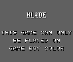 Game Boy Error Message - Blade