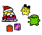 Characters, Objects and Backgrounds - Santaclautchi no Present Haitatsu Game