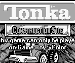 Game Boy Error Message - Tonka Construction Site