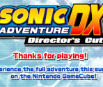 Demo End Screens - Sonic Adventure DX: Director's Cut