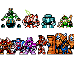 Mega Man & Bass Robot Masters (NES Style) - Mega Man Customs