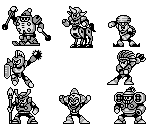 Mega Man 6 Robot Masters (Game Boy-Style) - Mega Man Customs