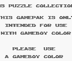 Game Boy Error Message - Microsoft Puzzle Collection