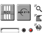 UI Elements - Sim City 2000