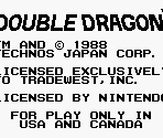 Introduction & Mode Select - Double Dragon