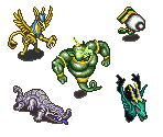 Silver Shrine Enemies - Arabian Nights: Sabaku no Seirei Ou (JPN)