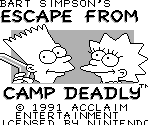 Title Screen - Bart Simpson's Escape From Camp Deadly