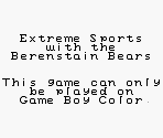 Game Boy Error Message - Extreme Sports with the Berenstain Bears