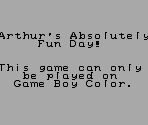 Game Boy Error Message - Arthur's Absolutely Fun Day!