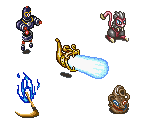 Mt. Elyrita (Roc Cave) Enemies - Arabian Nights: Sabaku no Seirei Ou (JPN)