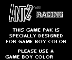 Game Boy Error Message - Antz Racing