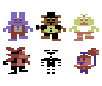Minigames Characters (C64-Style) - Five Nights at Freddy's Customs