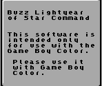 Game Boy Error Message - Buzz Lightyear of Star Command
