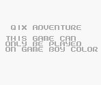 Game Boy Error Message - QIX Adventure