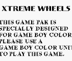 Game Boy Error Message - Xtreme Wheels