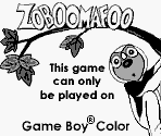 Game Boy Error Message - Zoboomafoo: Playtime in Zobooland