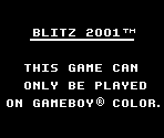Game Boy Error Message - NFL Blitz 2001