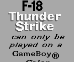 Game Boy Error Message - F-18 Thunder Strike