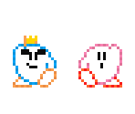Yarn Kirby & Prince Fluff (Super Mario Maker-Style) - Kirby Customs