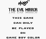 Game Boy Error Message - Hugo: The Evil Mirror