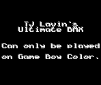 Game Boy Error Message - MTV Sports: T.J. Lavin's Ultimate BMX