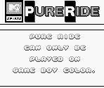 Game Boy Error Message - MTV Sports: Pure Ride