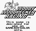 Game Boy Error Messages - Woody Woodpecker Racing / Woody Woodpecker no Go! Go! Racing
