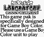 Game Boy Error Message - Dexter's Laboratory: Robot Rampage