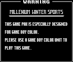 Game Boy Error Message - Millennium Winter Sports / Konami Winter Games / Hyper Olympic: Winter 2000