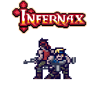 Maxime Gunn and Joe Carbine (Helltaker Colors) - Infernax Customs