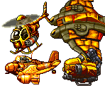 Golden Ptolemaic Aircraft - Metal Slug Attack