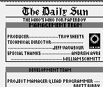 Credits - Paperboy (GBC)