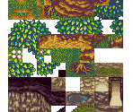 Heaven Drop Cave & Hearty Mountain Tileset - Super Nazo Puyo Tsuu: Rulue no Tetsuwan Hanjyouki (JPN)