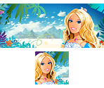 Wii Menu Banner & Data - Barbie as The Island Princess