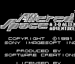 Start Screens - Altered Space: A 3-D Alien Adventure