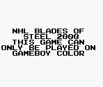 Game Boy Error Message - NHL Blades of Steel 2000