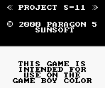 Game Boy Error Message - Project S-11