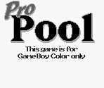 Game Boy Error Message - Pro Pool