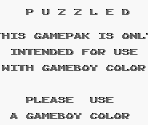 Game Boy Error Message - Puzzled