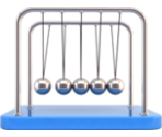 Newton's Cradle - KID PIX 5: The STEAM Edition
