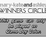 Game Boy Error Message - Mary-Kate and Ashley: Winners Circle