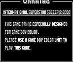 Game Boy Error Messages - International Superstar Soccer 2000
