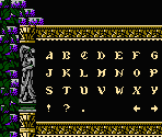 Name and Password Entry - Castlevania 3: Dracula's Curse