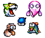 Fountain Forest Enemies - The Legendary Starfy 2 (JPN)