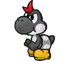 Yoshi Kid (Black) - Paper Mario: The Thousand-Year Door
