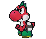 Yoshi Kid (Red) - Paper Mario: The Thousand-Year Door