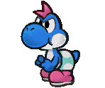 Yoshi Kid (Blue) - Paper Mario: The Thousand-Year Door